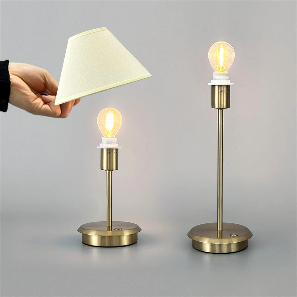 Candeeiros de mesa sem fio com lâmpada substituível